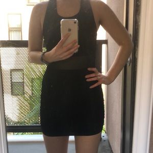 Charlotte Russe Black Mesh Bodycon Dress 💓